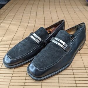 MEZLAN Black Suede Leather Men's Dress Loafer Slip On Shoe Calabria 11 M.  B100p